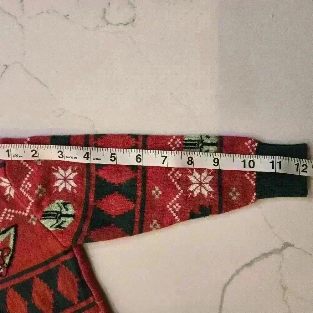 Star Wars Grogu Ugly Christmas Sweater Red Green Baby 18 months